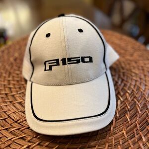 Ford F150 White Mesh Cap with Black Brim